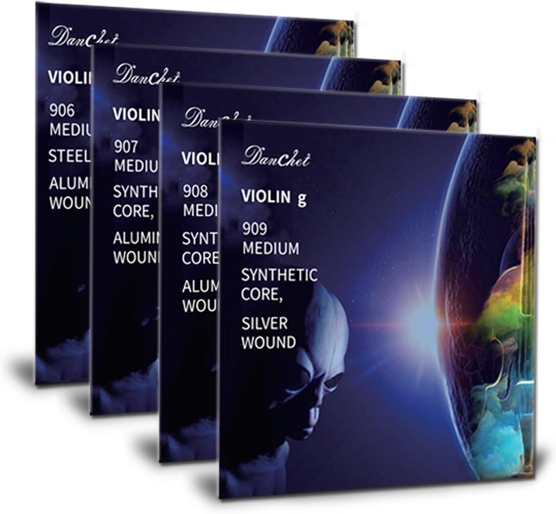 Danchet Violin Strings 4/4 Full Set Professional Performance Grade, Ball End, Nylon Wound 901 (Includes E, A, D, G Strings)… - Image 5